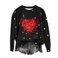 thumbnail image 2 of ZyeKqe Women Crewneck Sweatshirts Casual Long Sleeve Shirts Fashion Printed Valentine's Day Pullover Tops, 2 of 4