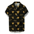 thumbnail image 3 of Camisa casual de moda para hombre con estampado 3D de patrón de amor y solapa estilo hawaiano, manga corta, ropa de playa transpirable, 3 of 5