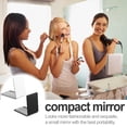 thumbnail image 5 of Gymnture 2Pcs Foldable Compact Makeup Mirrors for Travel (Black/White), 5 of 11
