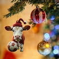 thumbnail image 4 of XWSHYW Adornos Colgantes Colgante Navideño de Acrílico con Forma de Cerdo y Coche Plano para Árbol de Navidad., 4 of 5