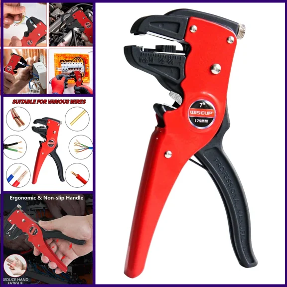Automatic Quick Strip Wire Stripper And Cutter,Eagle Nose Pliers (7-Inch) Cable