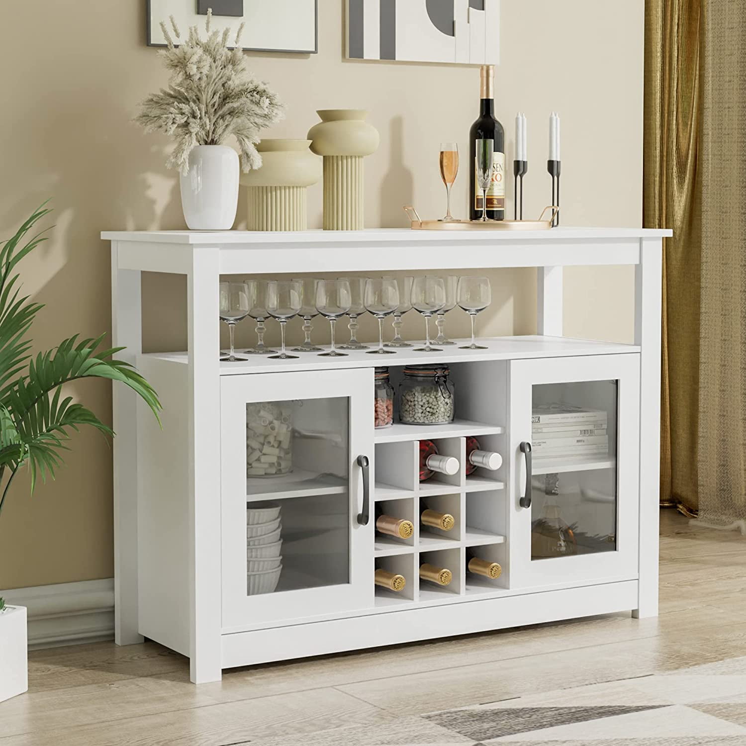Buy Cozy Castle Bar Storage with Removable Wine Rack, Wine Bar