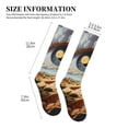 thumbnail image 2 of Lsque Surreal Desert Eye Landscape Pattern Sport Compression Socks for Men & Women 15-20 mmHg Knee High Nurse Pregnant Running Medical and Travel Athletic, 2 of 6
