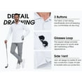 thumbnail image 4 of GIRUNS Men's Golf Polo Shirts Long Sleeve UPF 50+ Lightweight Summer Casual Quick Dry Tee White S, 4 of 6