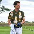 thumbnail image 3 of Logiee Mallard Ducks Wild Birds Print Mens Polo Shirts,Mens Golf Polo Shirts,Short Sleeve Casual Polo Shirts for Men,Summer Fashion Beach Shirts-X-Large, 3 of 6
