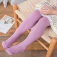 thumbnail image 5 of 2-12 Y Elastic Waist Premium Cotton Girls Pantyhose Ultra Soft Solid Color Twist Pattern Kids Leggings for Daily Wear, 5 of 8
