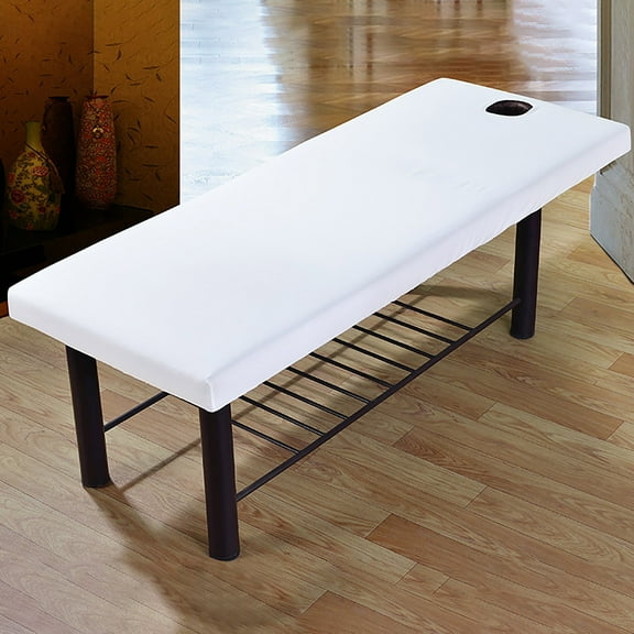 Massage Table Sheet, 27.6"x74.8" Massage Bed Cover with Face Hole,Elastic All-Round Wrap Massage Bed Cover Washable Reusable Massage Table Blanket