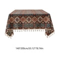 thumbnail image 3 of CaiYueKe Bohemian Table Runner Polyester Decorative Tassel Ethnic Print Table Cover Dining Room Living Room Party Decor Kitchen Home Decorations Gift, 3 of 7