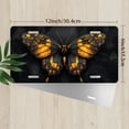 thumbnail image 2 of Black and Gold Butterfly Front License Plate, Metal License Plate, Funny Standard Plates Personalized Novelty Decorative For Men/Women/Boys/Girls Car 6×12 Inch, 2 of 6