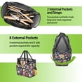 thumbnail image 6 of Garden Tool Bag,Pioneer Flower Floral Print Pattern Garden Tool Organizer,Garden Gifts,Waterproof Multi-Pocket Garden Tool Storage 11.8x5.5x11.4 Inch(Tools NOT Included), 6 of 6