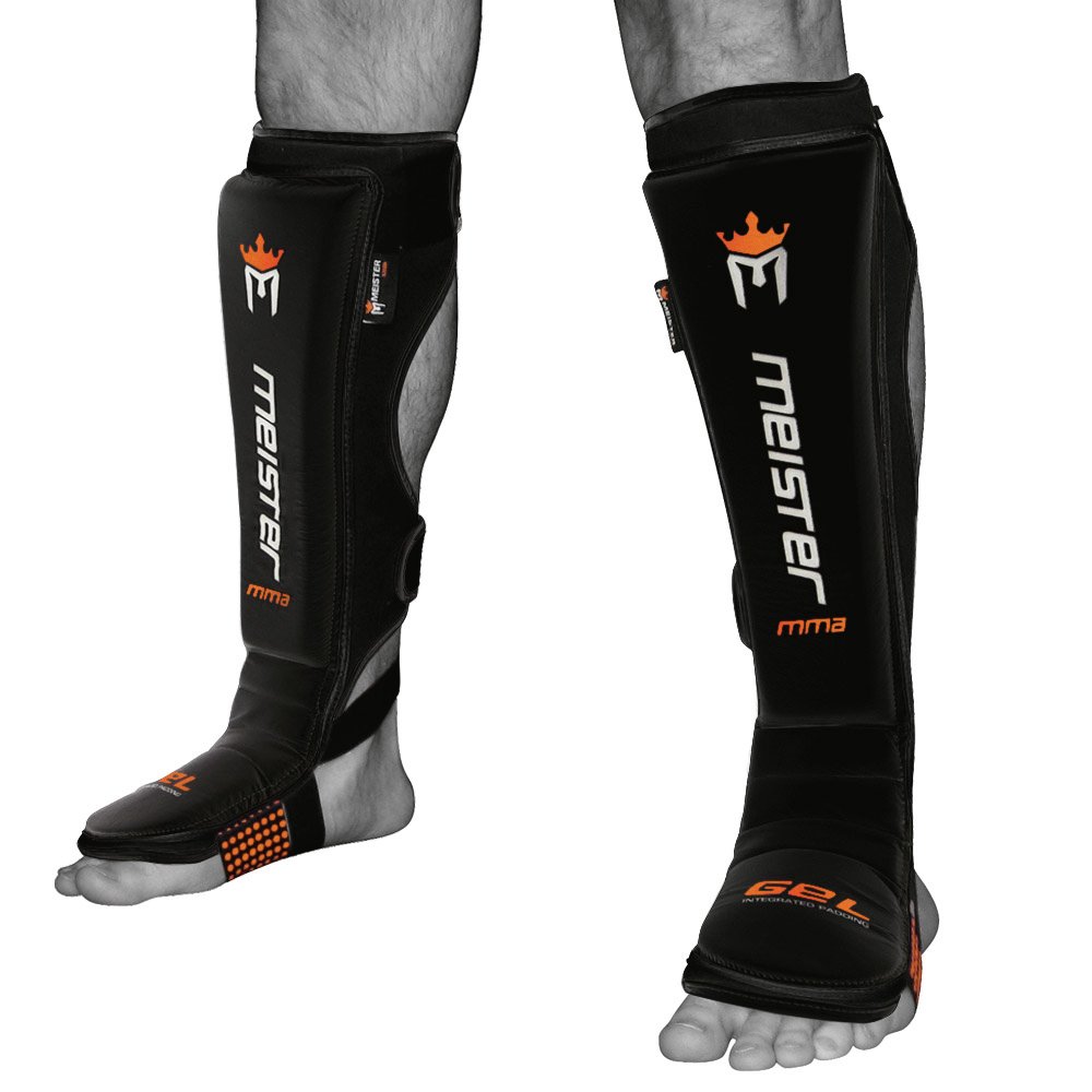 Meister EDGE Leather Shin Guards w/ Gel Padding (Pair)