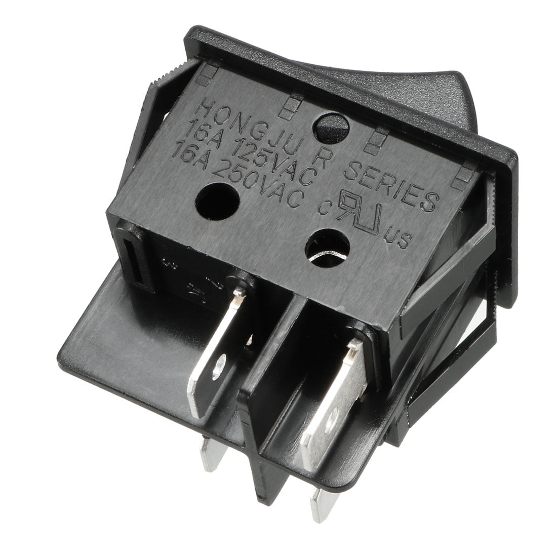 Unique Bargains 5Pcs AC 16A/125V 16A/250V 4 Terminal 2 Position Boat DPST Rocker Switches
