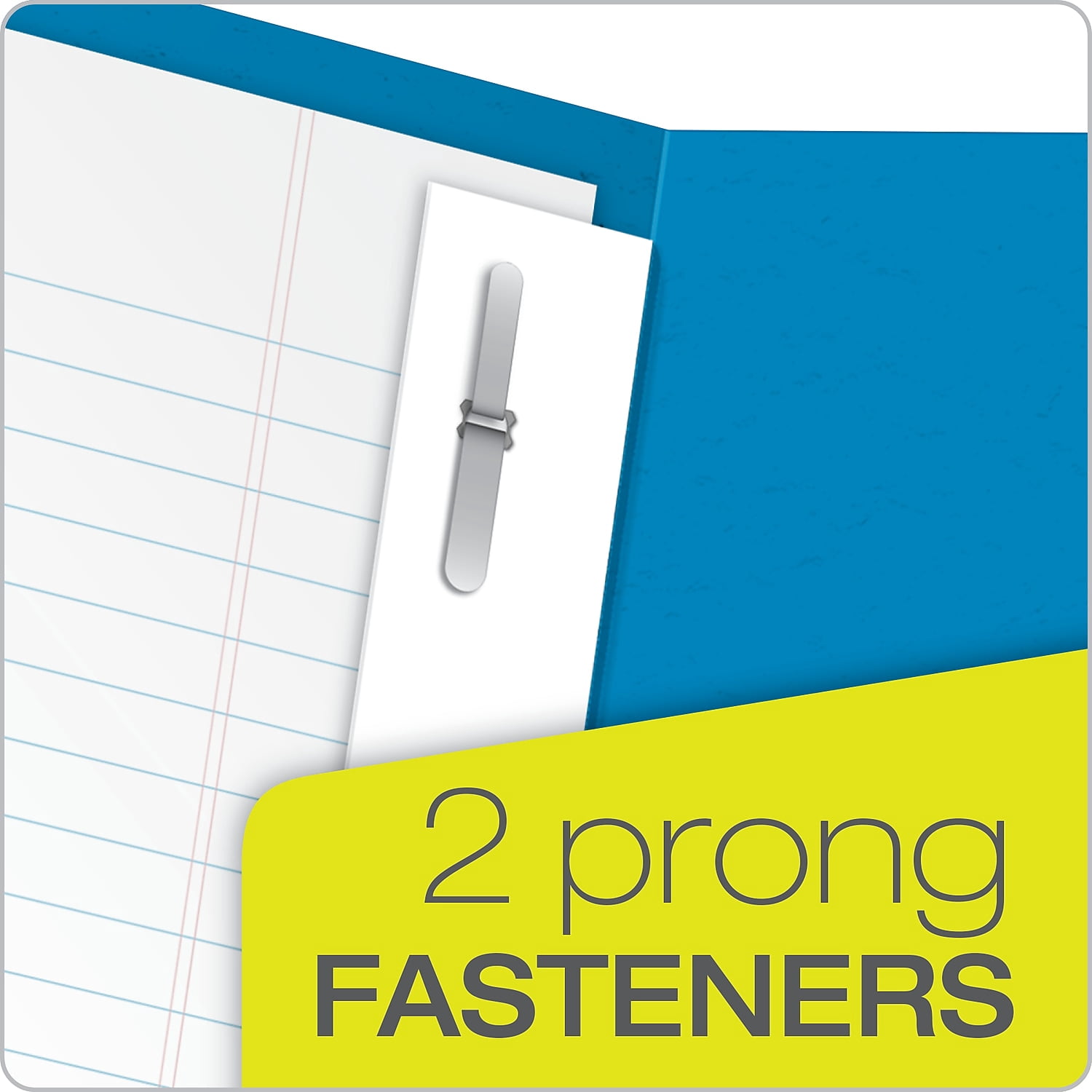 Oxford, OXF57713, Twin Pocket 3-hole Fastener Folders, 25 / Box, Blue,Green,Yellow,Orange,Red