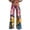 Green, variant on Women's Wide Leg Pants Wide Leg Pants Woman High Waist Floral Patterned Pants Lightweight Loose Fit Casual Colorful Trouser Imitation Jeans