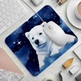 thumbnail image 2 of Alfombrilla de ratón con diseño de oso polar y cielo estrellado, personalizada, con textura premium, base de goma antideslizante, tamaño pequeño, 21 x 25 cm, 2 of 7