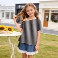 thumbnail image 6 of Piuwrlz Kids Shirts Tops 13 Girl Short Sleeve T Shirts Crew Neck T-Shirts Black Size 13 Years, 6 of 10