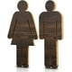 thumbnail image 1 of 2 Pieces Restroom Sign Wooden Restroom Standing Sign Male and Female Sign for Business Home Office and Restaurants, 1 of 7