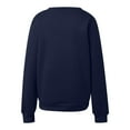 thumbnail image 5 of ZHOUCHANKIDS V Neck Sweatshirt Women Pocket Cute Sweatshirts No Hood Oversized Comfy Hoodie Y2k Soft Winter Clothes Dark Blue XL, 5 of 5