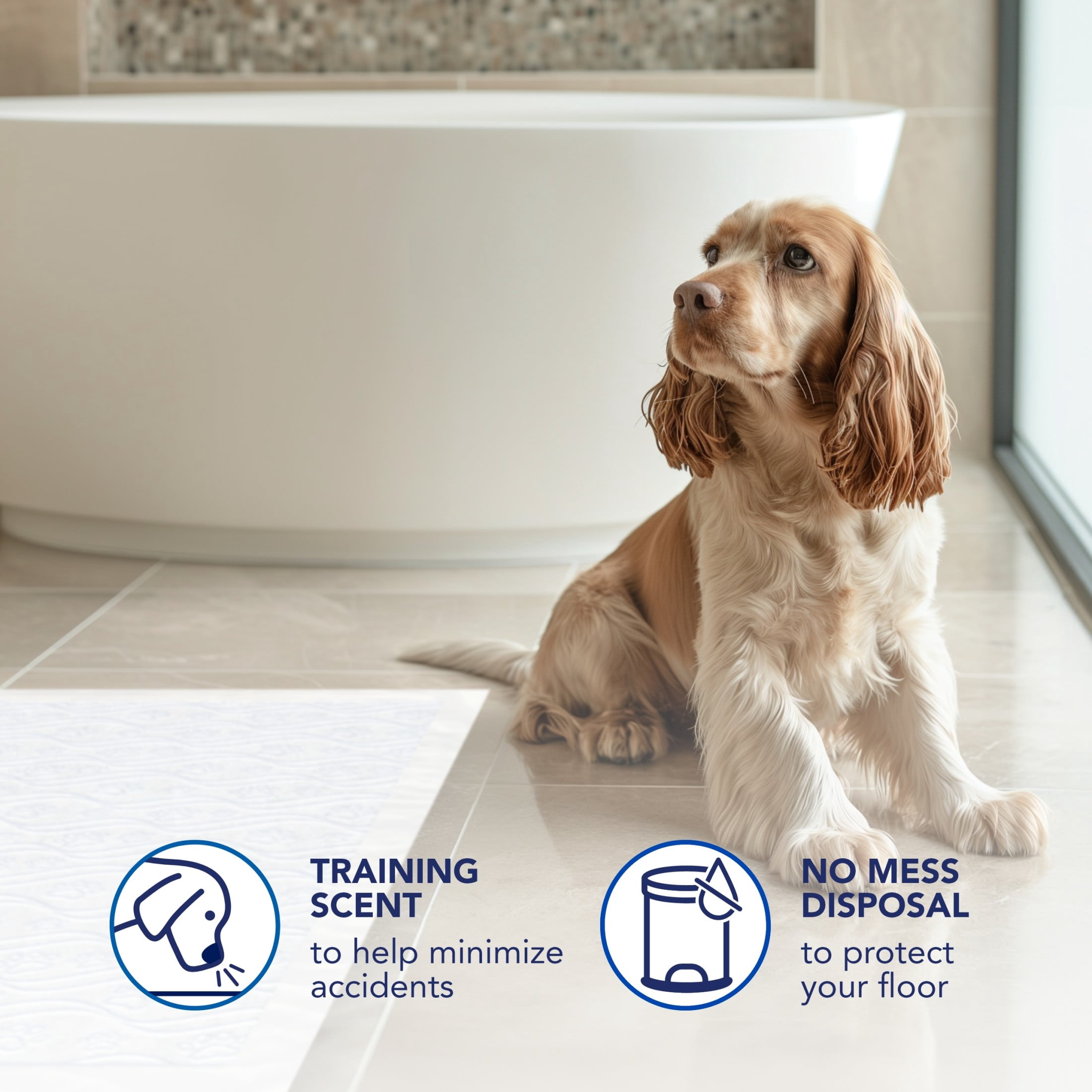 Scott Pet Guard Dog Pads - Dog Training Pee Pads for Puppies, Medium & Large Dogs - Up to 12 Hour Absorbent Odor Control - Easily Disposable Dog Pee Pads - Size XL - 30" x 36" - 40 Pack of Pet Pads