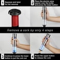 thumbnail image 4 of Electric Wine Opener Set - Cordless Battery Operated Automatic Corkscrew Kit with Attached Foil Cutter and Corkscrew Win, 4 of 7
