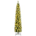 thumbnail image 1 of Gymax 7 FT Pre-Lit Pencil Artificial Christmas Tree w/150LED Warm White Lights 8 Modes, 1 of 10