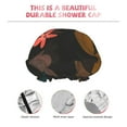 thumbnail image 5 of YFYANG Women's Double Waterproof Shower Cap, Flower and Leaf Pattern Reusable Hair Cap for All Hair Styles and Head Sizes, 5 of 9