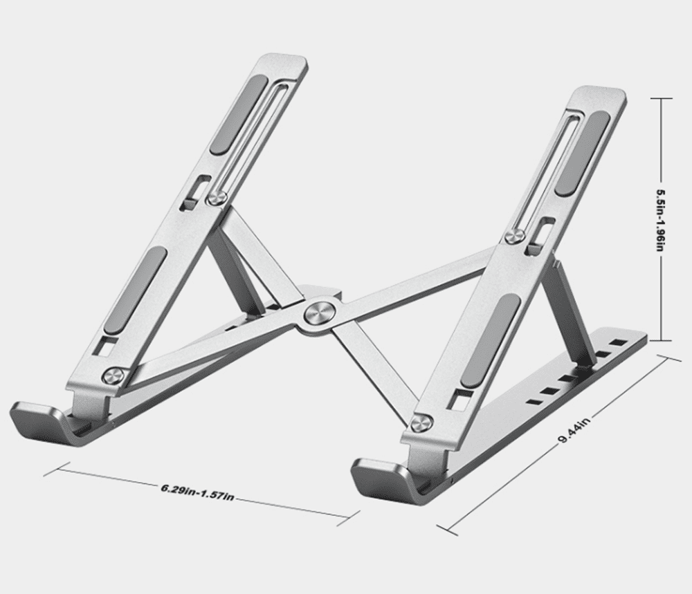RIWPKFH Metal Portable Foldable Laptop Stand Adjustable Notebook Holder Aluminum Support For Macbook Pro Air Computer Tablet Base Desk