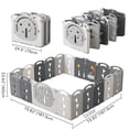 thumbnail image 2 of 18-Panel Portable Plastic Playpen, Spacious Safety Fence for Toddlers, Indoor & Outdoor Use, Gray, 2 of 6