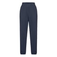 thumbnail image 7 of Arlun Womens Versatile Ribbed Joggers Casual Wide Leg Stretch Casual Pants High Elastic Waist Drawstring Loose Comfy Sweatpants 2025 Simple Stylish Trousers with Pockets Navy S, 7 of 7