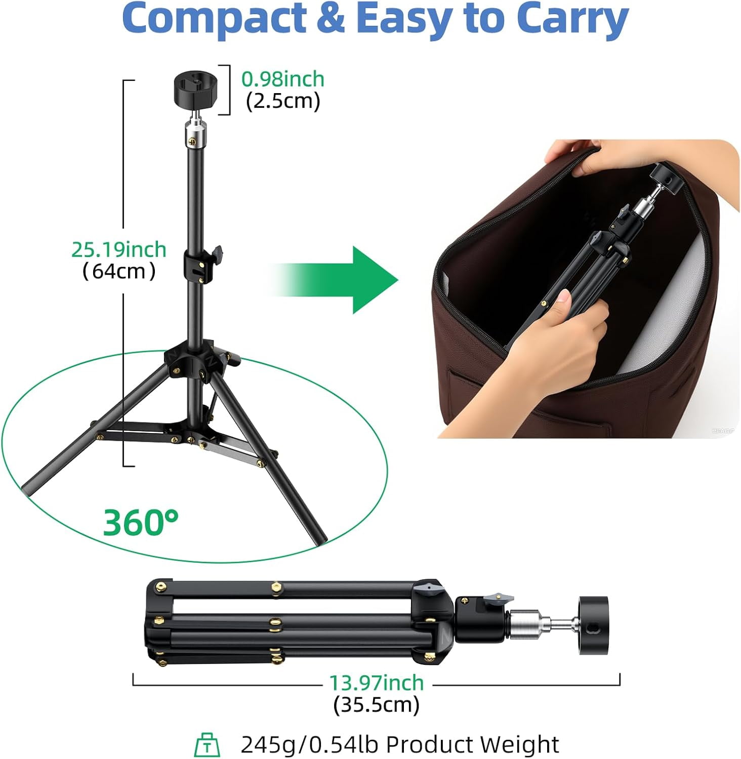 Starlink Mini Tripod with Adapter(for Both 2025 New and Old Version) Adjustable Tripod Mount for Starlink Mini Dish, Portable Stand Mounting Kit for Star Link mini accessories for Outdoor Camping, RV