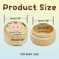 thumbnail image 2 of Girl Keepsake Box for First Hair First Haircut Keepsake Wooden Baby Hair 3D Box Cute Girl Hair Container Box to Keep the Childhood Memory for Baby Shower Birthday Gift Present, 2 of 7