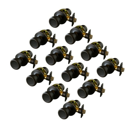 Design House 190850 Terrace Passage Hall and Closet Door Knob with Universal 6-Way Latch Oil Rubbed Bronze 12-Pack