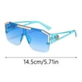 thumbnail image 2 of Lunettes de Soleil Sans Monture Rétro Années 80 en Forme de Bouclier Carré pour Activités Extérieures, 2 of 3