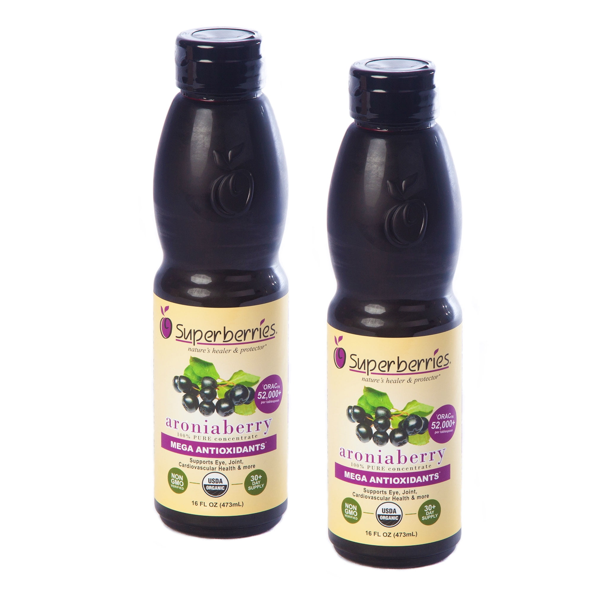Organic Aroniaberry (Chokeberry) Juice Concentrate 2 Pk of 16 oz.