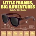 thumbnail image 2 of Gafas de Sol para Bebé SUNNIES Bambú Negro Rectangulares 3-8 Años, 2 of 7