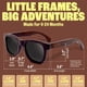 thumbnail image 2 of Gafas de Sol para Bebé SUNNIES Bambú Negro Rectangulares 3-8 Años, 2 of 7