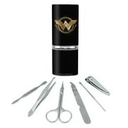 Wonder Woman Movie Golden Lasso Logo Stainless Steel Manicure Pedicure Grooming Beauty Care Travel Kit