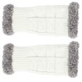 thumbnail image 1 of 1 Pair Gloves Fingerless Windproof Winter Solid Color Arm Sleeve Cover for Outdoor, 1 of 10