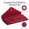 thumbnail image 5 of HAWEE Rfid Credit Card Holder Wallets for Women Leather Zipper Slim with Coin Pocket, Wine Red, 5 of 7