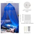 thumbnail image 2 of Dosel para cama con dosel, cuna para niños, mosquitera colgante de princesa príncipe de gasa azul, para dormitorio, vestidor, habitación de los niños, decoración, protección contra insectos, carpas, 2 of 3