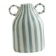 thumbnail image 3 of Jarrón decorativo de flores para centros de mesa, plantas, contenedor de flores, jarrón de porcelana azul, 3 of 9