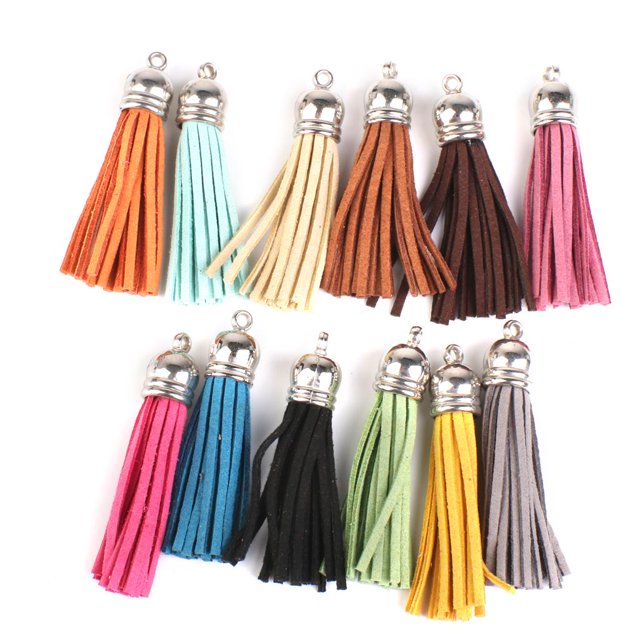 12 Unids Pompón de Colgante Encanto Decoración Bolsas Llavero Joyería DIY 4cm Macarena Encanto DIY Borla