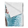 thumbnail image 2 of Surf Soft Flannel Fleece Throw Blanket, Board Sign with Sketch Flowers Like Wings Wave Riders as Free Flying Bird Image, Cozy Plush for Indoor and Outdoor Use, 60" x 80", Multicolor, by Ambesonne, 2 of 5