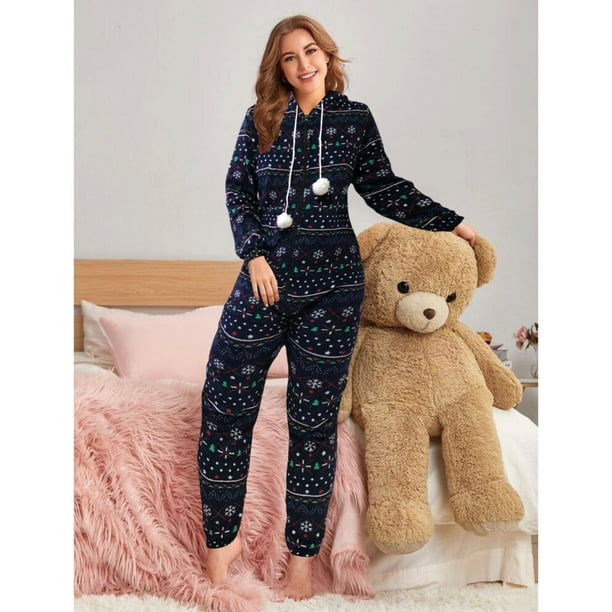 Pijama Mameluco Para Dama Capucha Estampadoscosplay Kigurumi LOLE Walmart en linea