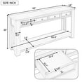 thumbnail image 2 of Harper & Bright Designs Console Table for Entryway Hallway Sofa Table with Storage Drawers and Bottom Shelf, Dark Blue, 2 of 15