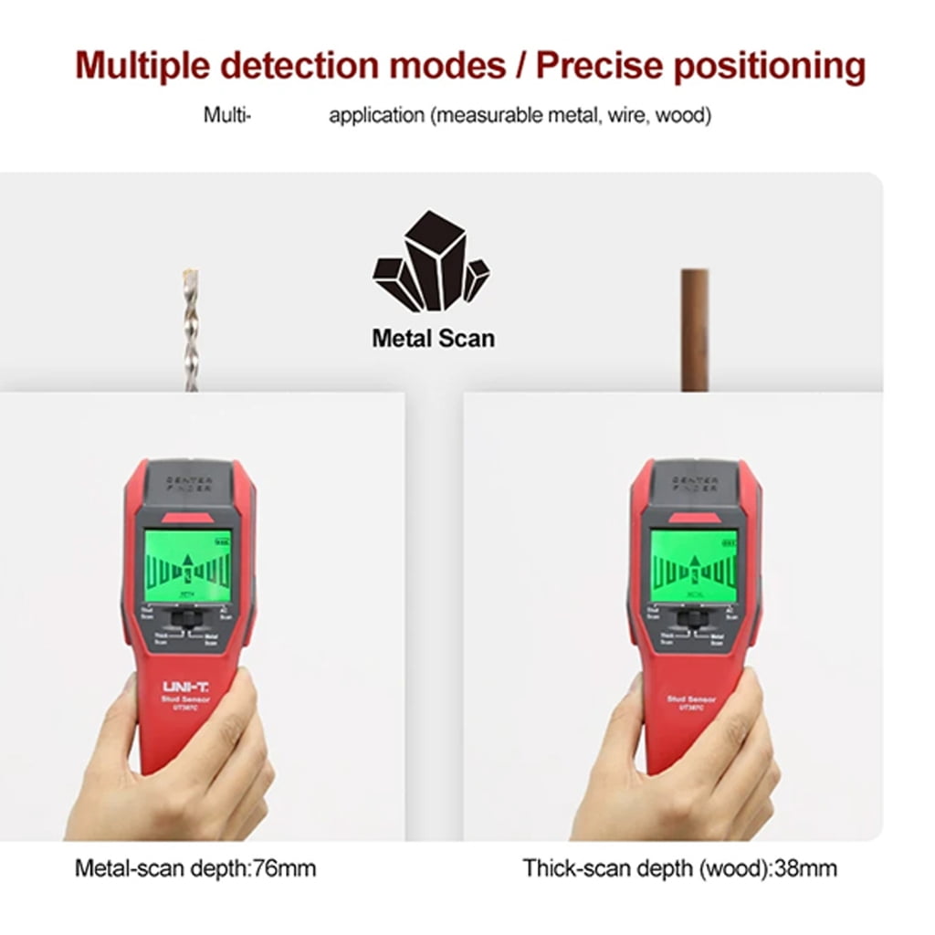 CEORPER Portable Wire Pipe Detector Wood Metal Detector with LED Indicator Buzzer