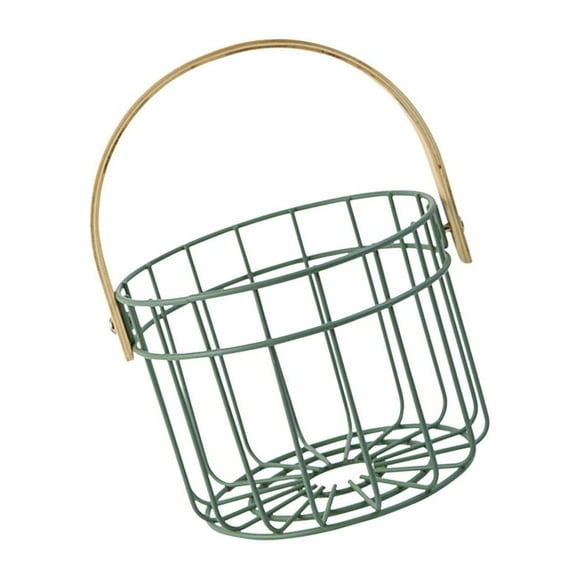 Metal Wire Egg Basket for Collecting Chicken Eggs Holder baskets for Green S