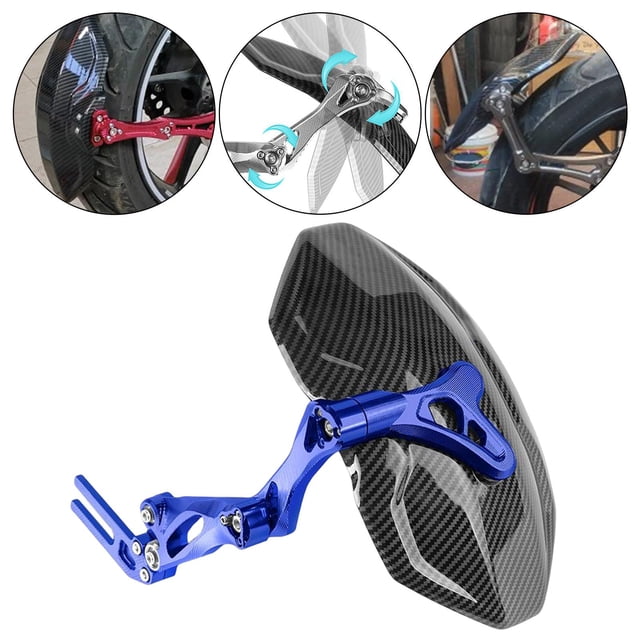 DYNWAVECA Motorcycle Rear Mudguard Mudflap Accessories Rear Mudguard Fits , Blue