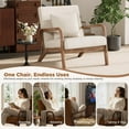 thumbnail image 6 of JULY'S SONG Mid Century Modern Accent Chair set of 2, Linen Upholstered Reading Chair with Wood Frame, 25.6" W Arm Chairs in Living Room,Beige-Light Wooden Leg, 6 of 8