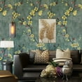 thumbnail image 3 of Namzi-b retro dark green PVC wallpaper bedroom printed wall sticker self-adhesive wallpaper home decoration (45cm * 5m), 3 of 4